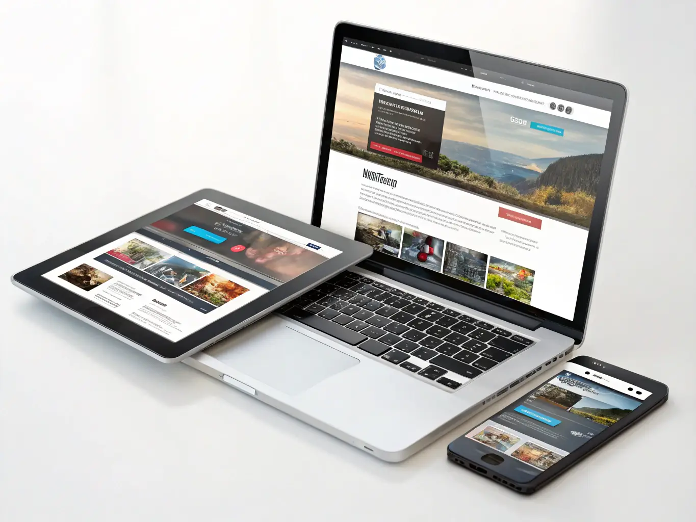 A clean, modern Wix website design showcasing a responsive layout on various devices, emphasizing user experience and visual appeal.